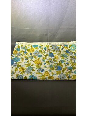 34" x 46" Waverly Fabric Lotchgard Floral Textile White/Blue/Yellow Finish